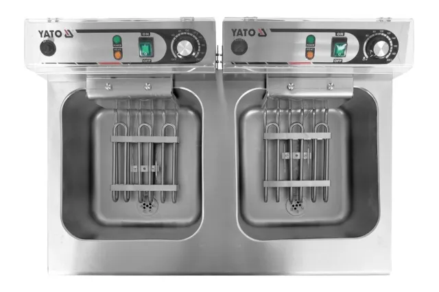 Frytownica elektryczna podwójna wolnostojąca z szafką 2x11,5l Yato YG-04638