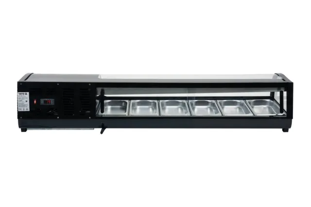 Witryna chłodnicza 6x1/3 gn 153x42x29,5 Yato YG-05002