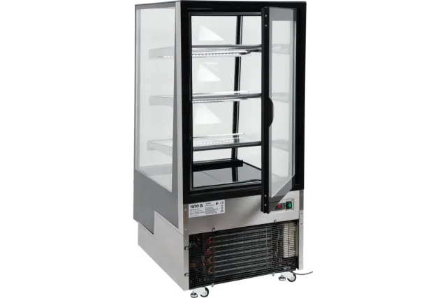 Witryna chłodnicza 300l 65x80x144 czarna Yato YG-05040