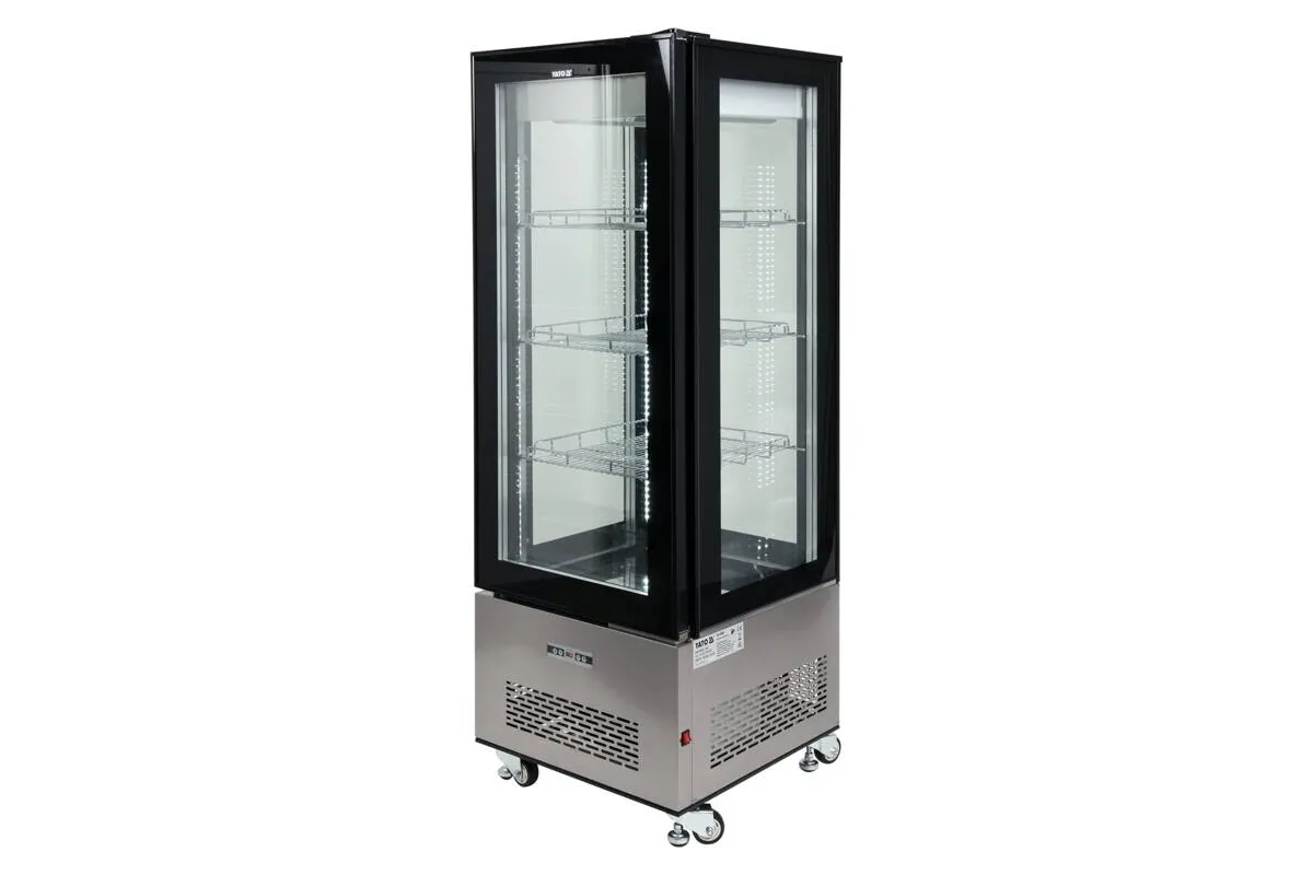 Witryna chłodnicza 400l 65x65x190 czarna Yato YG-05068