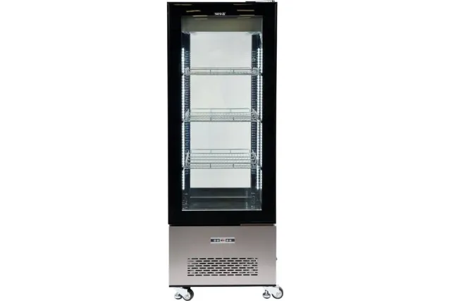 Witryna chłodnicza 400l 65x65x190 czarna Yato YG-05068