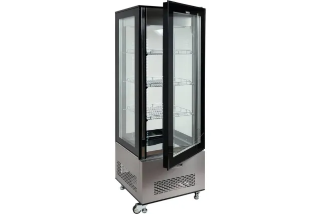 Witryna chłodnicza 400l 65x65x190 czarna Yato YG-05068