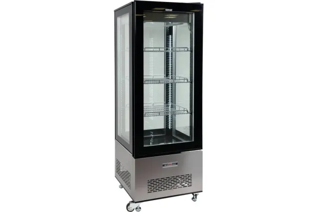 Witryna chłodnicza 400l 65x65x190 czarna Yato YG-05068