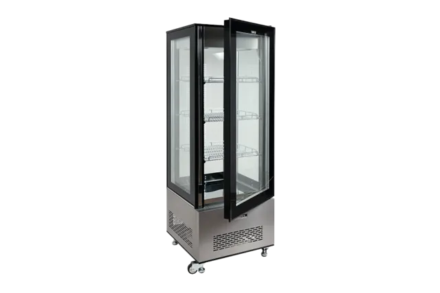 Witryna chłodnicza 400l 65x65x190 czarna Yato YG-05068