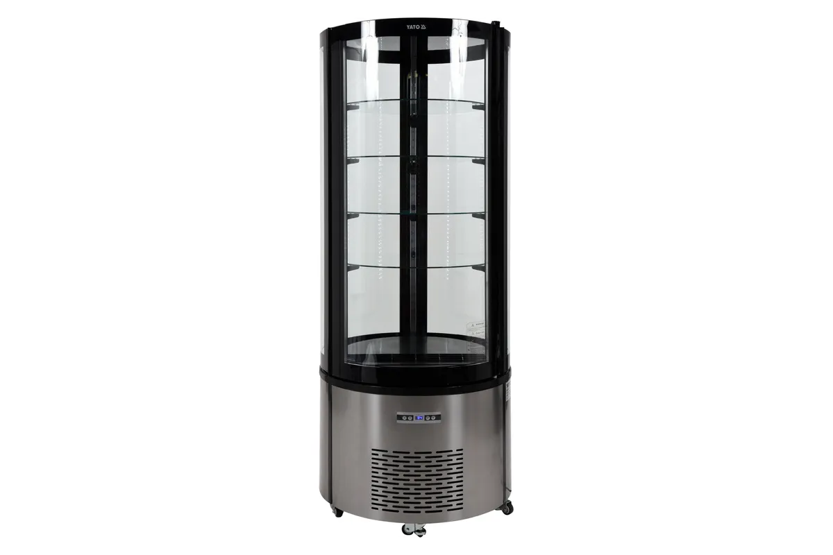 Witryna chłodnicza 400l 68x68x175 czarna Yato YG-05098