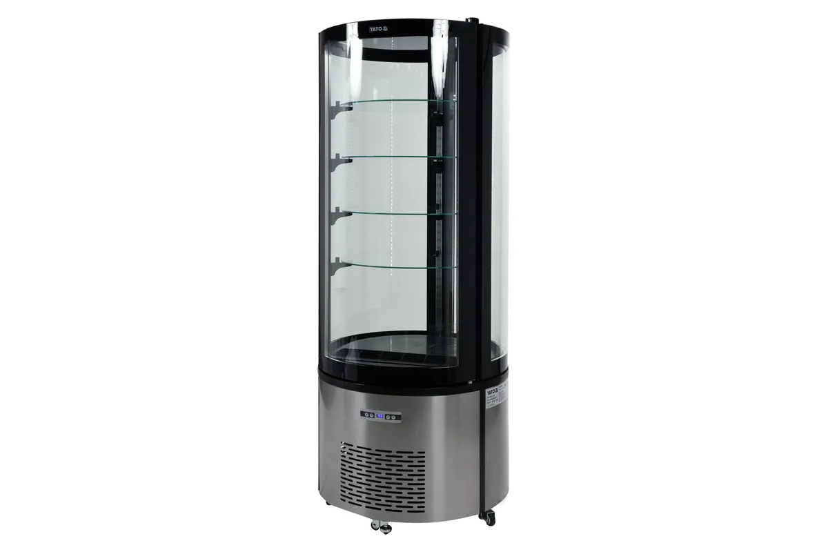 Witryna chłodnicza 400l 68x68x175 czarna Yato YG-05098