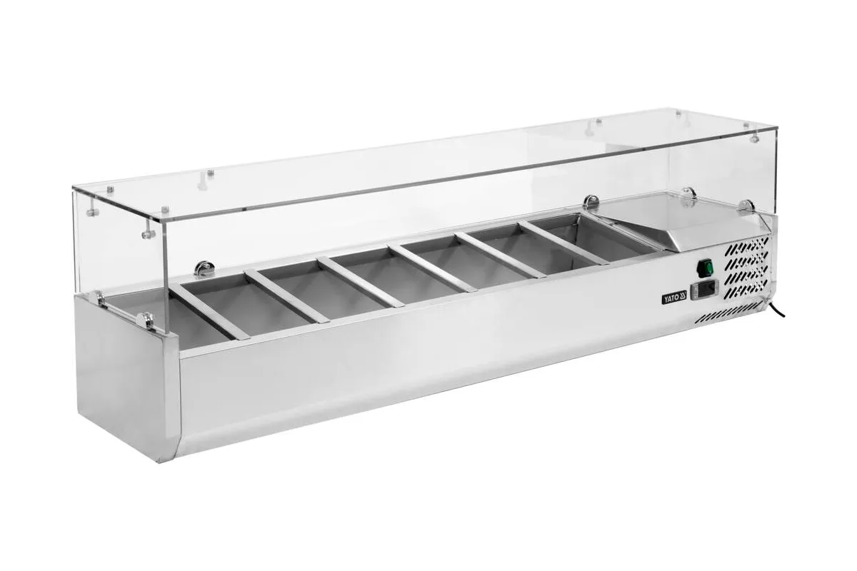 Witryna chłodnicza nadstawna 7x1/4 gn Yato YG-05322