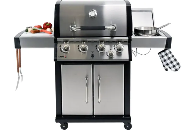 Grill gazowy 4+1 stal nierdzewna 17,5kw Yato YG-20013