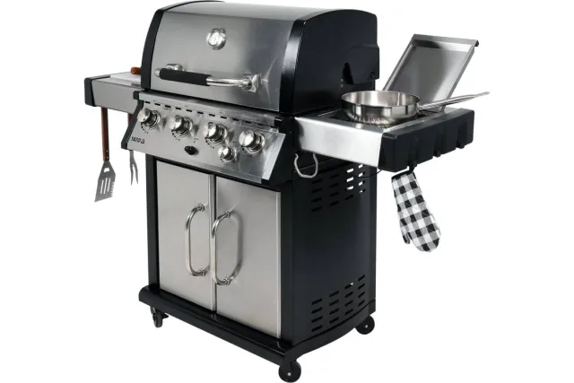 Grill gazowy 4+1 stal nierdzewna 17,5kw Yato YG-20013