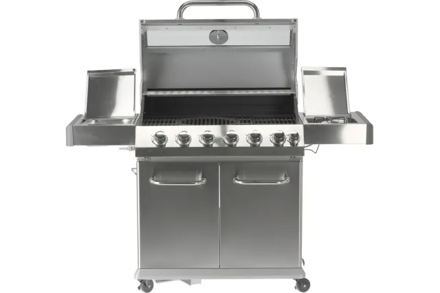 Grill gazowy 6+1 stal nierdzewna 20,5kw, z szybą Yato YG-20016