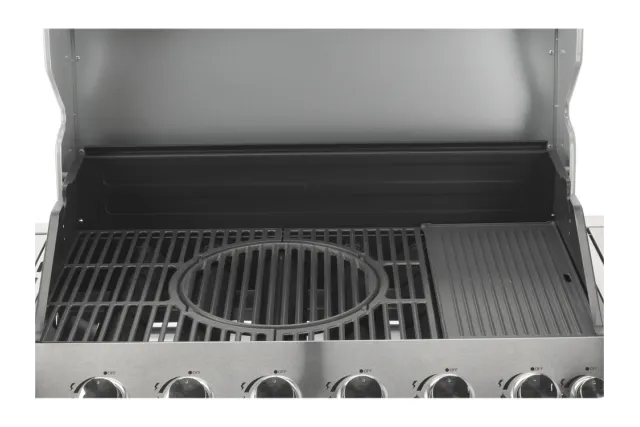 Grill gazowy 6+1 stal nierdzewna 20,5kw, z szybą Yato YG-20016