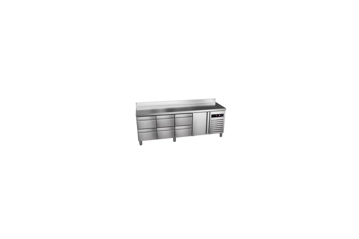 STÓŁ CHŁODNICZY 1-DRZWIOWY Z 6 SZUFLADAMI 600 MM ESSENZIAL LINE ASBER ETP-6-250-16 HC SB40