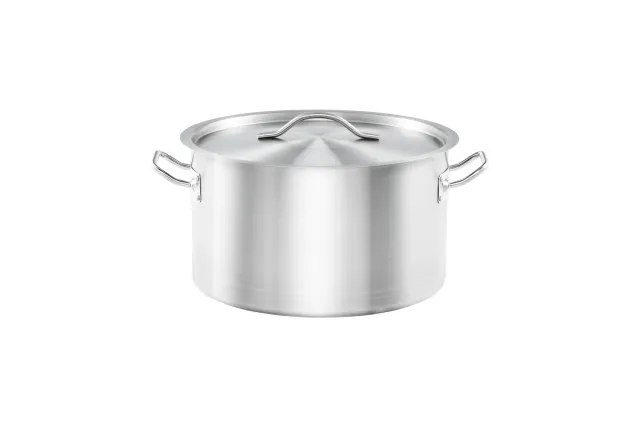 Garnek średni z pokrywką, stalowy, Basic, Ø 280 mm, V 9.8 l Stalgast 012286