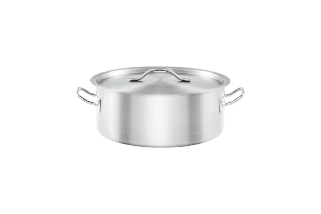 Garnek niski z pokrywką, stalowy, Basic, Ø 280 mm, V 5.5 l Stalgast 013286