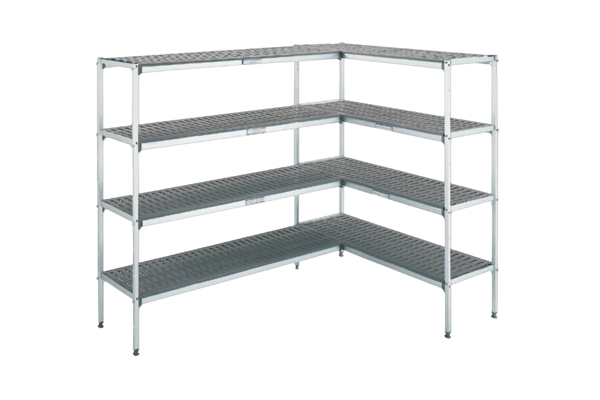 Regał aluminiowo-polietylenowy 500 mm wolnostojący - 4 poziomowy ASBER