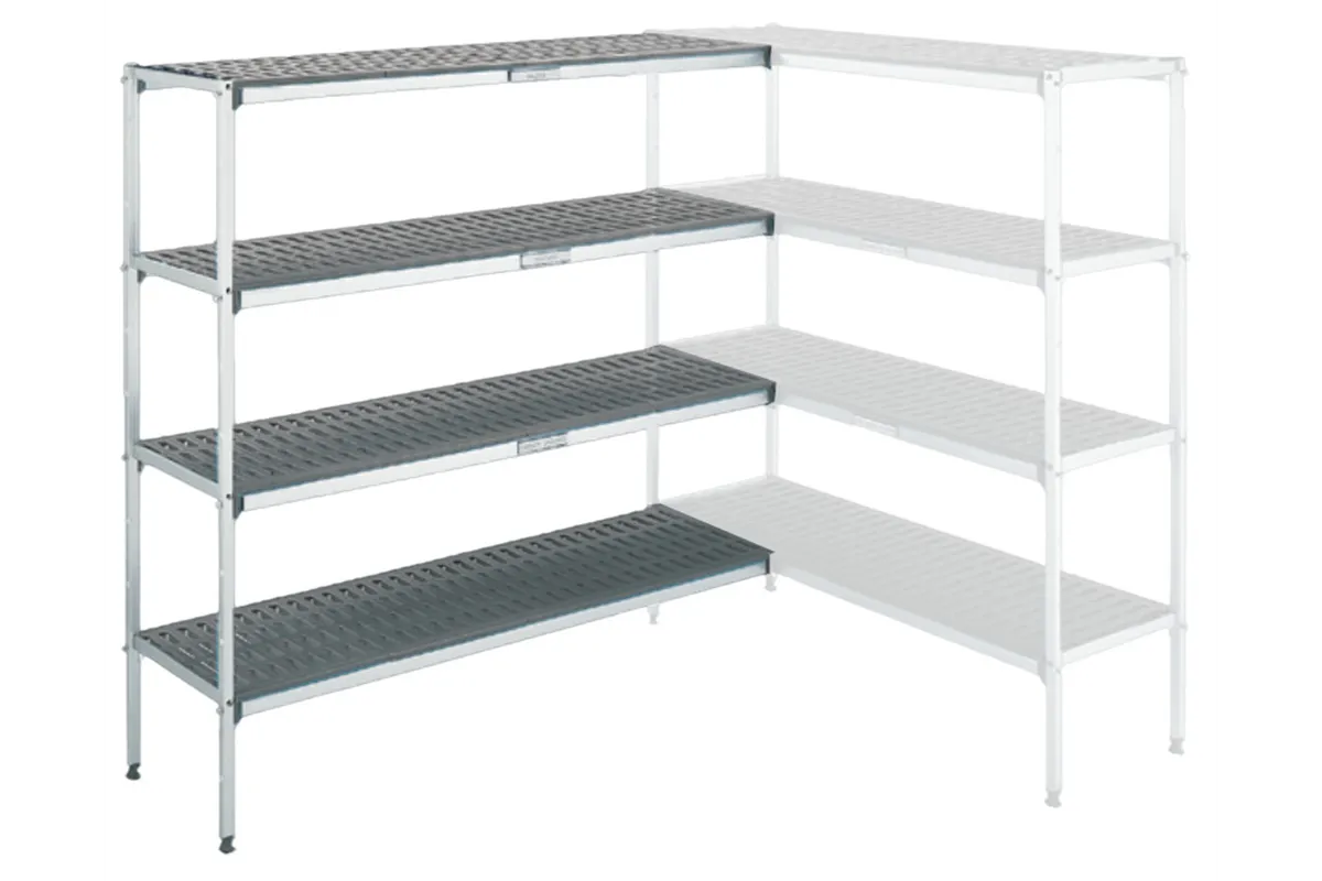 Regał aluminiowo-polietylenowy 400 mm narożny - 3 poziomowy ASBER