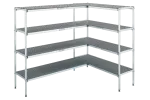 Regał aluminiowo-polietylenowy 400 mm wolnostojący - 3 poziomowy ASBER