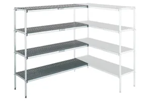 Regał aluminiowo-polietylenowy 500 mm narożny - 3 poziomowy ASBER