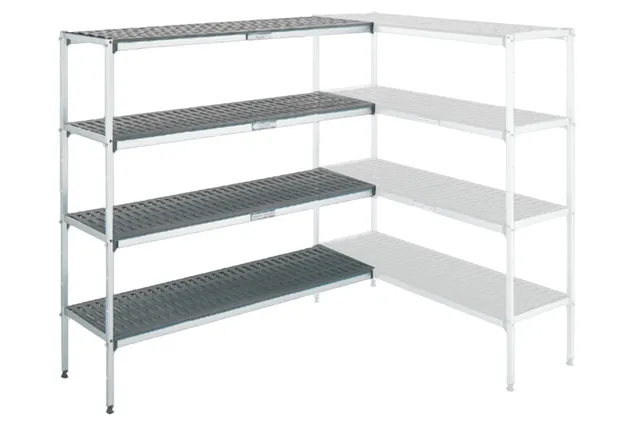 Regał aluminiowo-polietylenowy 500 mm narożny - 3 poziomowy ASBER