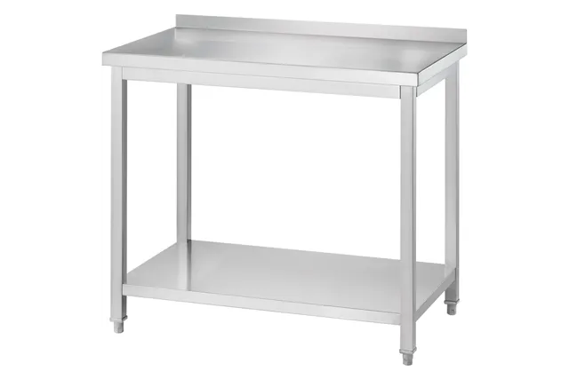 Stół przyścienny z półką 1400x700x850 mm skręcany Gredil 671347