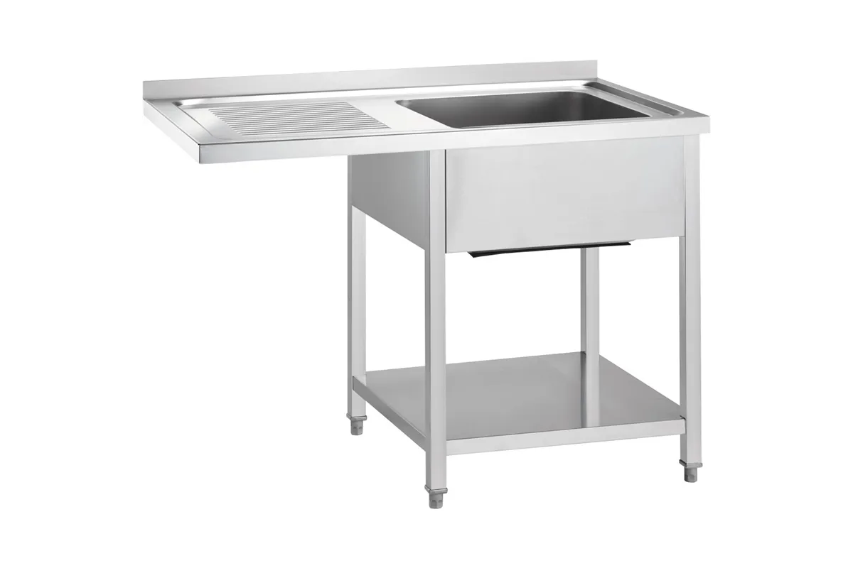 Stół ze zlewem 1-kom.(P) i miejscem na lodówkę lub zmywarkę 1000x700x900 mm skręcany Gredil 672427