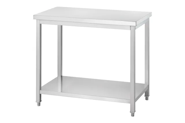 Stół centralny z półką 600x600x850 mm skręcany Gredil 676266