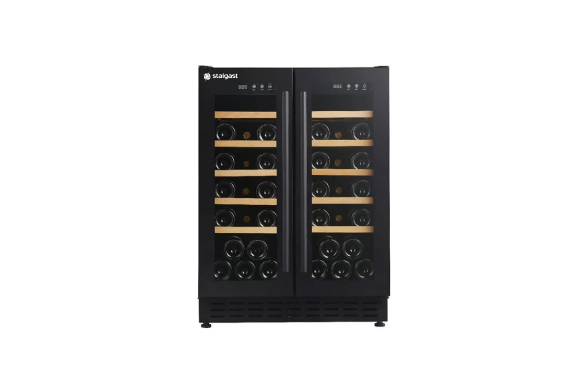 Chłodziarka do wina, dwustrefowa z zamkiem na klucz, V 120 L Stalgast 881120