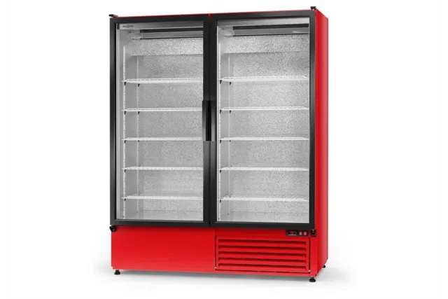 Szafa chłodnicza przeszklona, przeszklone drzwi, podwójna, typ 4 klasa klimatyczna, RAPA SCH-S-1600-AD-4KL