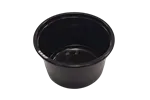 Pojemniki kubki cateringowe zgrzewane czarne, obiadowe na wynos Ø 115x73 mm 500szt. KK115-450A-BLACK