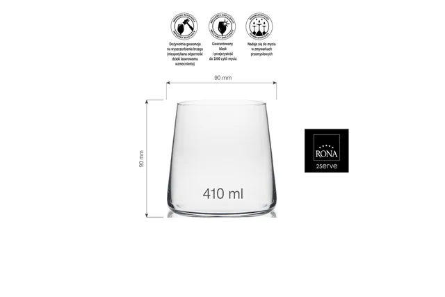 Szklanka niska Mode, 410ml RONA 70481660