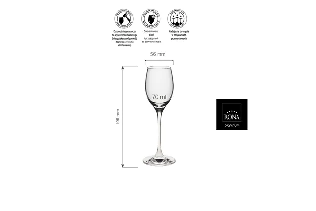 Kieliszek do likieru Edition, 70ml RONA 60010500
