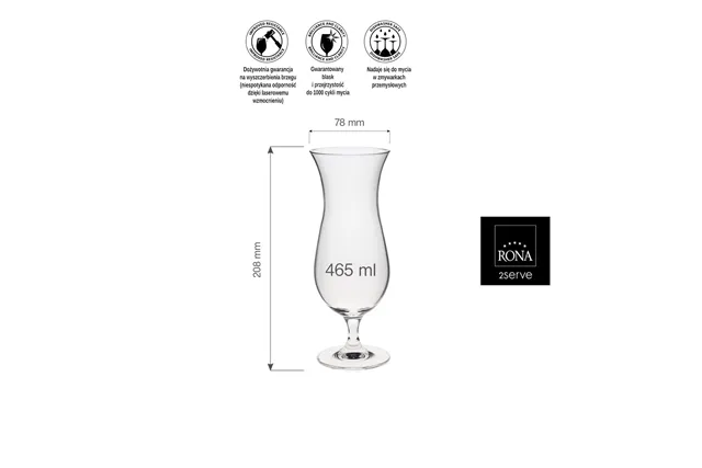 Kieliszek typu Hurricane Edition, 465ml RONA 60503300
