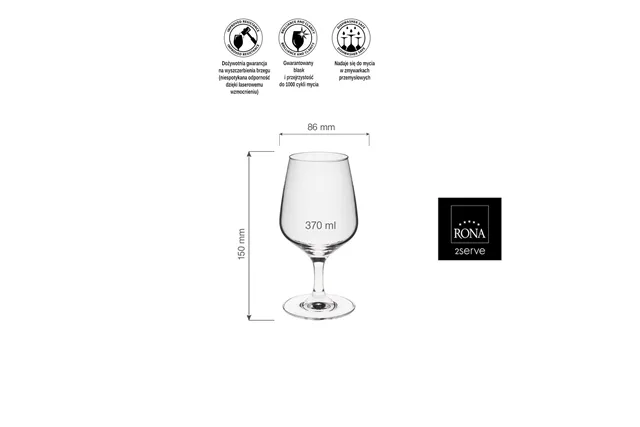 Kieliszek/ pokal do wody Martina, 370ml RONA 62751100