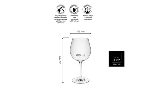 Kieliszek do wina burgund Invitation, 610ml RONA 62651000