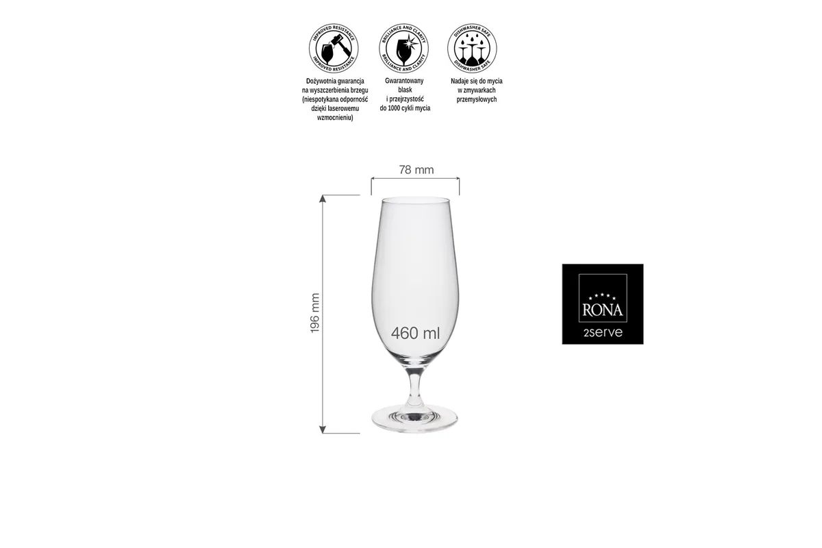 Kieliszek/pokal do piwa Invitation, 460ml RONA 60011900