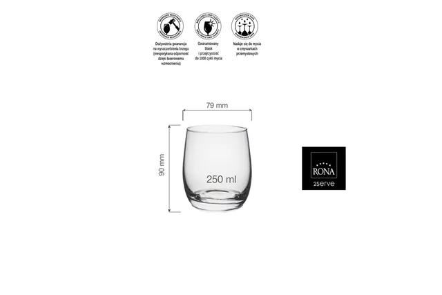 Szklanka Lunar, 250ml RONA 42331500