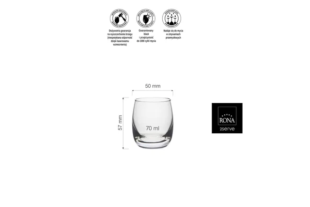 Kieliszek shot Lunar, 70ml RONA 42332000