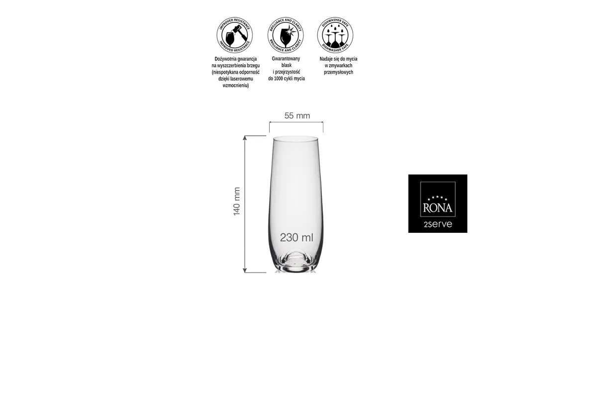 Szklanka do szampana Wine Solution,230ml RONA 42450700