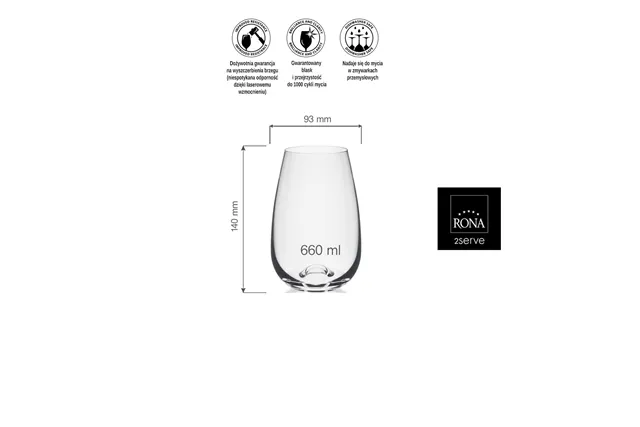 Szklanka wysoka Wine Solution, 660ml RONA 42451220