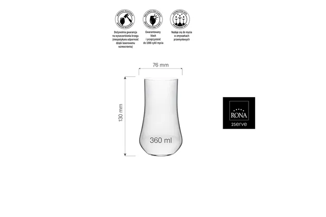 Szklanka wysoka Eclipse, 360ml RONA 84111400