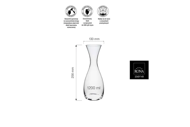 Karafka do wody i wina, 1200 ml, RONA RONA 53907400