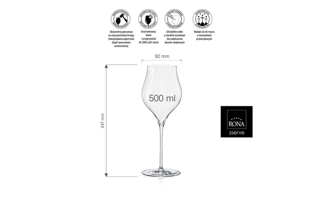 Kieliszek do win musujących Linea Umana, 500ml RONA 72873900