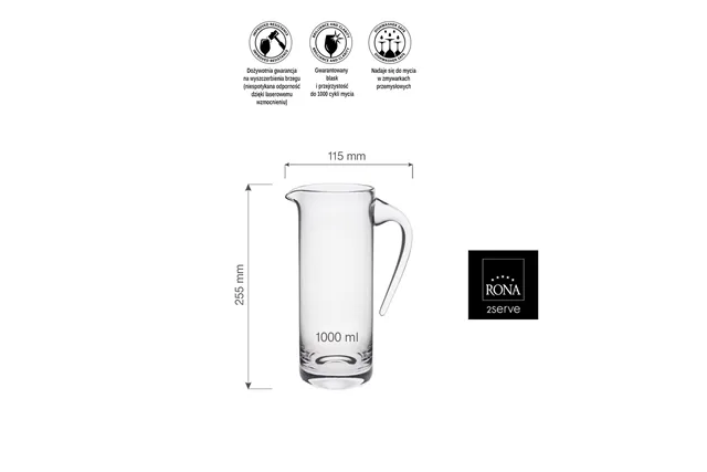 Dzbanek Toscana, 1000ml RONA 61534A4900