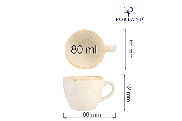 Filiżanka elegancka do espresso Sand 80 ml Porland 04ALM001721