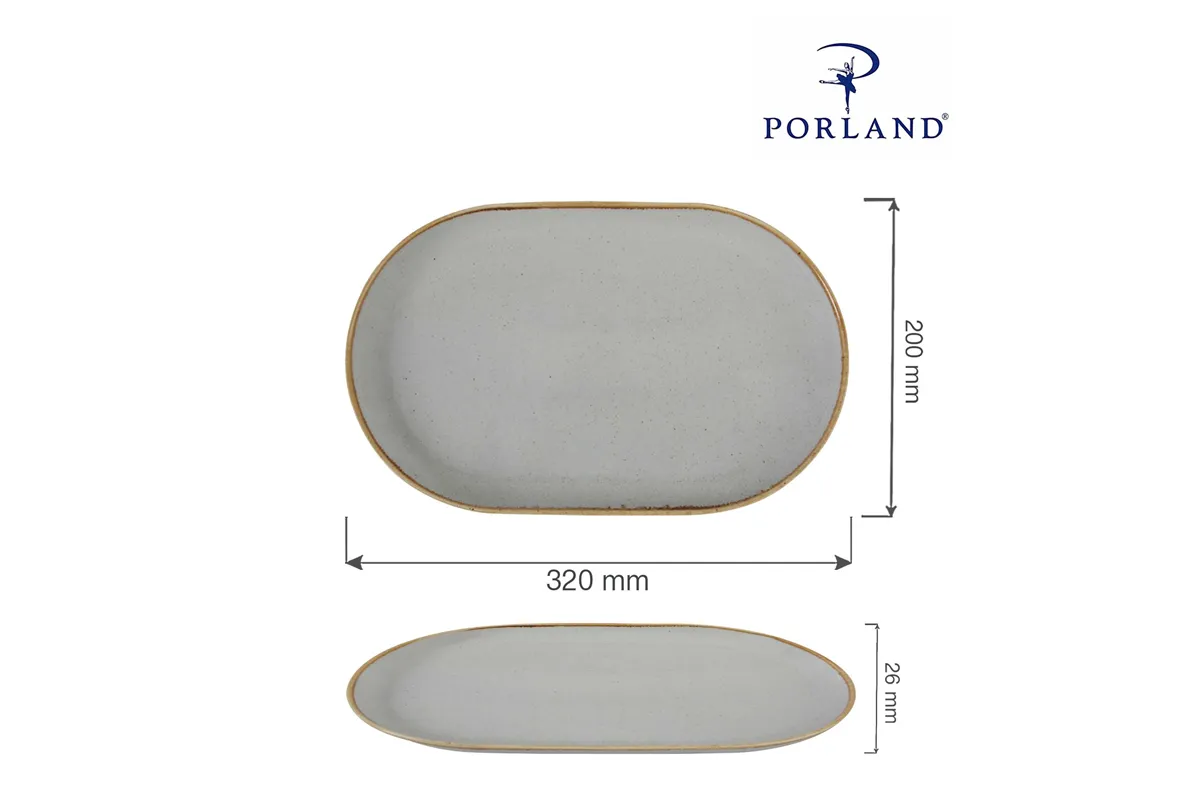 Półmisek owalny Ashen 320x200 mm Porland 04ALM002566