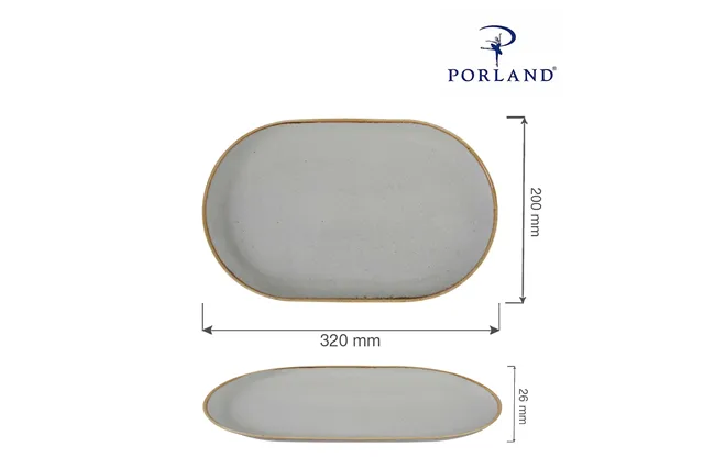 Półmisek owalny Ashen 320x200 mm Porland 04ALM002566