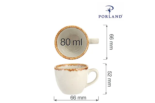 Filiżanka elegancka do espresso Ashen 80 ml Porland 04ALM001722