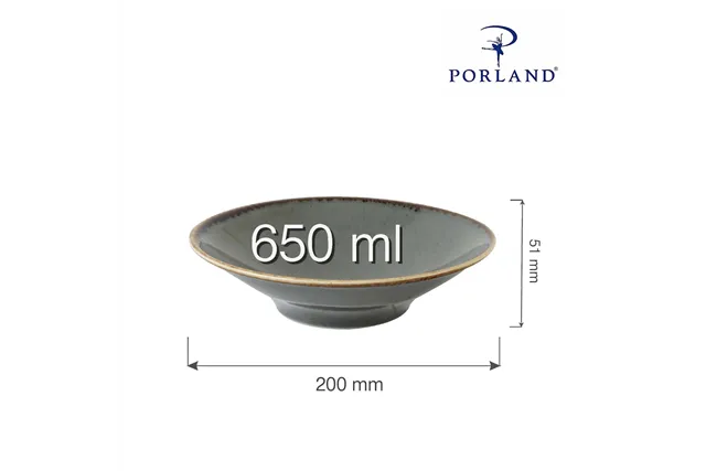 Talerz głęboki Stone 200 mm, 650  ml Porland 04ALM002765