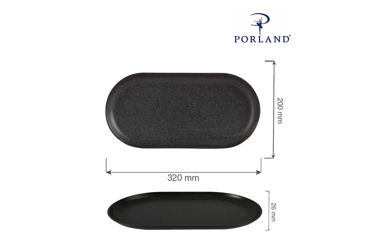 Półmisek owalny Coal 320x200 mm Porland 04ALM002564