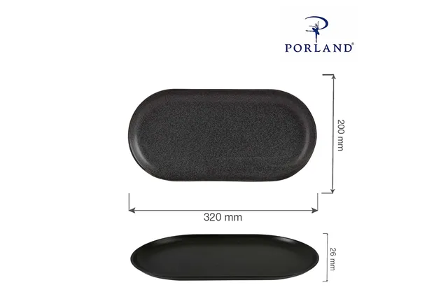 Półmisek owalny Coal 320x200 mm Porland 04ALM002564